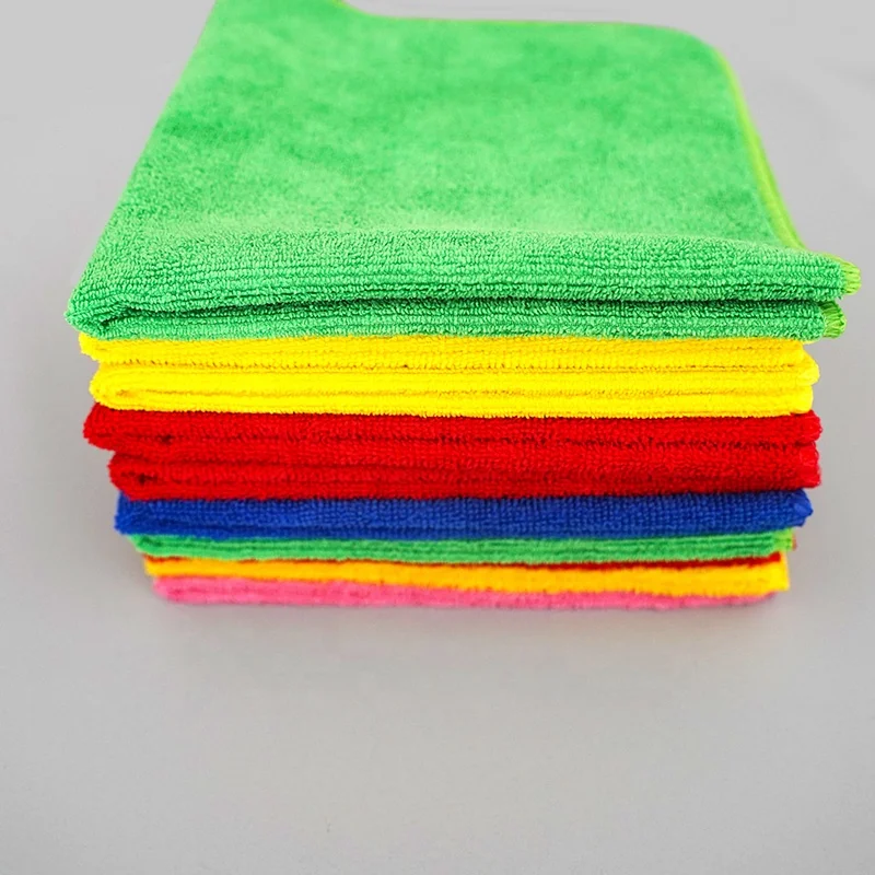 Microfiber Car & Kitchen Cleaning Cloths Warp Knitted Car Towels