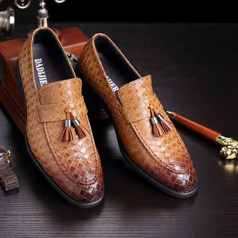 30 years factory  single shoes  mens tassel loafer dress   leather casual  shoes for lazy men