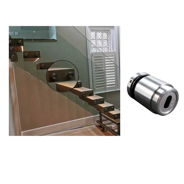 UNIKIM Ajustable 2' diameter Stainless Steel Glass Railing Standoffs