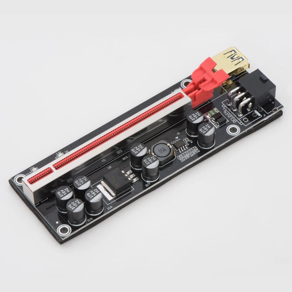 VER 009S Plus PCI-E Райзер 6pin интерфейс питания PCIe 1X до 16x адаптер карты