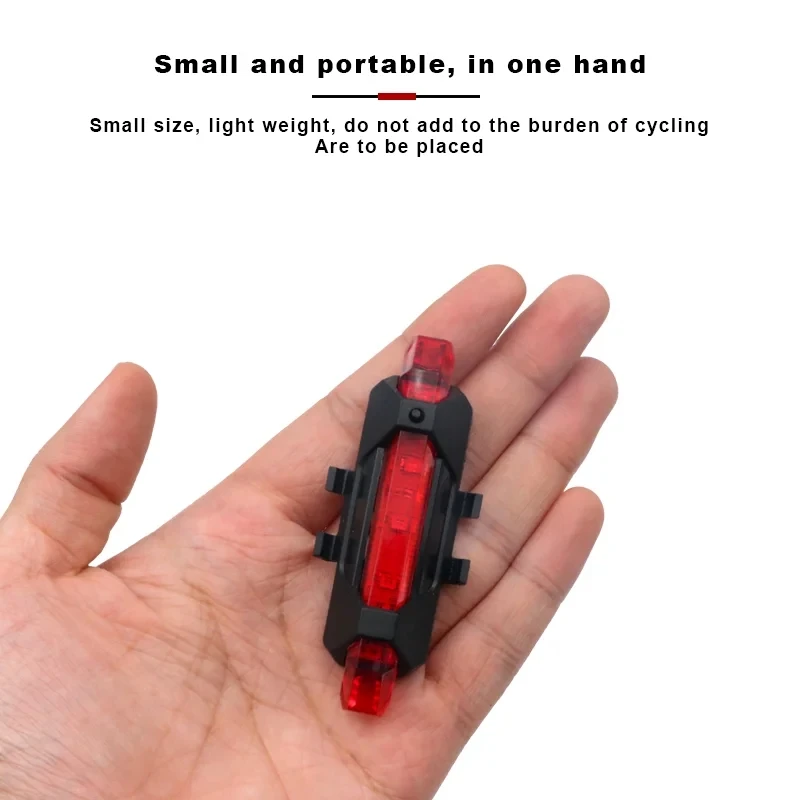 Riderace Bike Light Waterproof Rear Tail Light Portable LED USB Rechargeable MTB Mountain Bicycle Taillamp Safety Warning Light