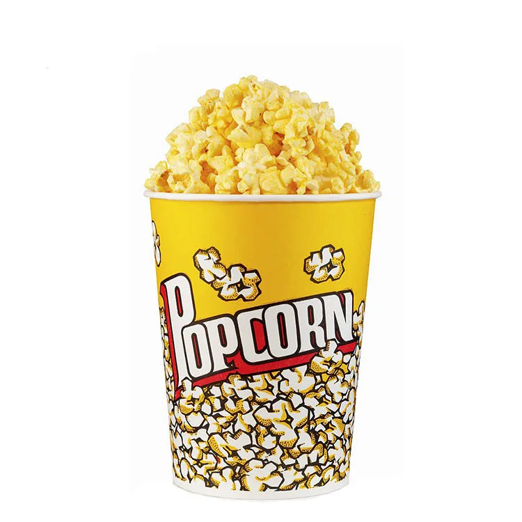 
Hot selling custom printed popcorn cups paper custom printed disposable popcorn cups 
