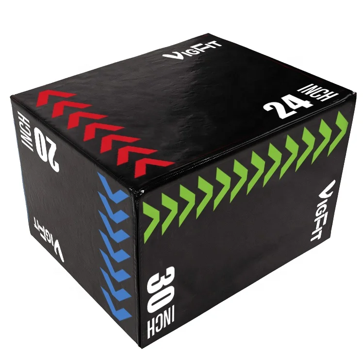 3 in 1 Foam Plyometric Box Jump Training & Conditioning Plyo Jump Box for Workout Exercise