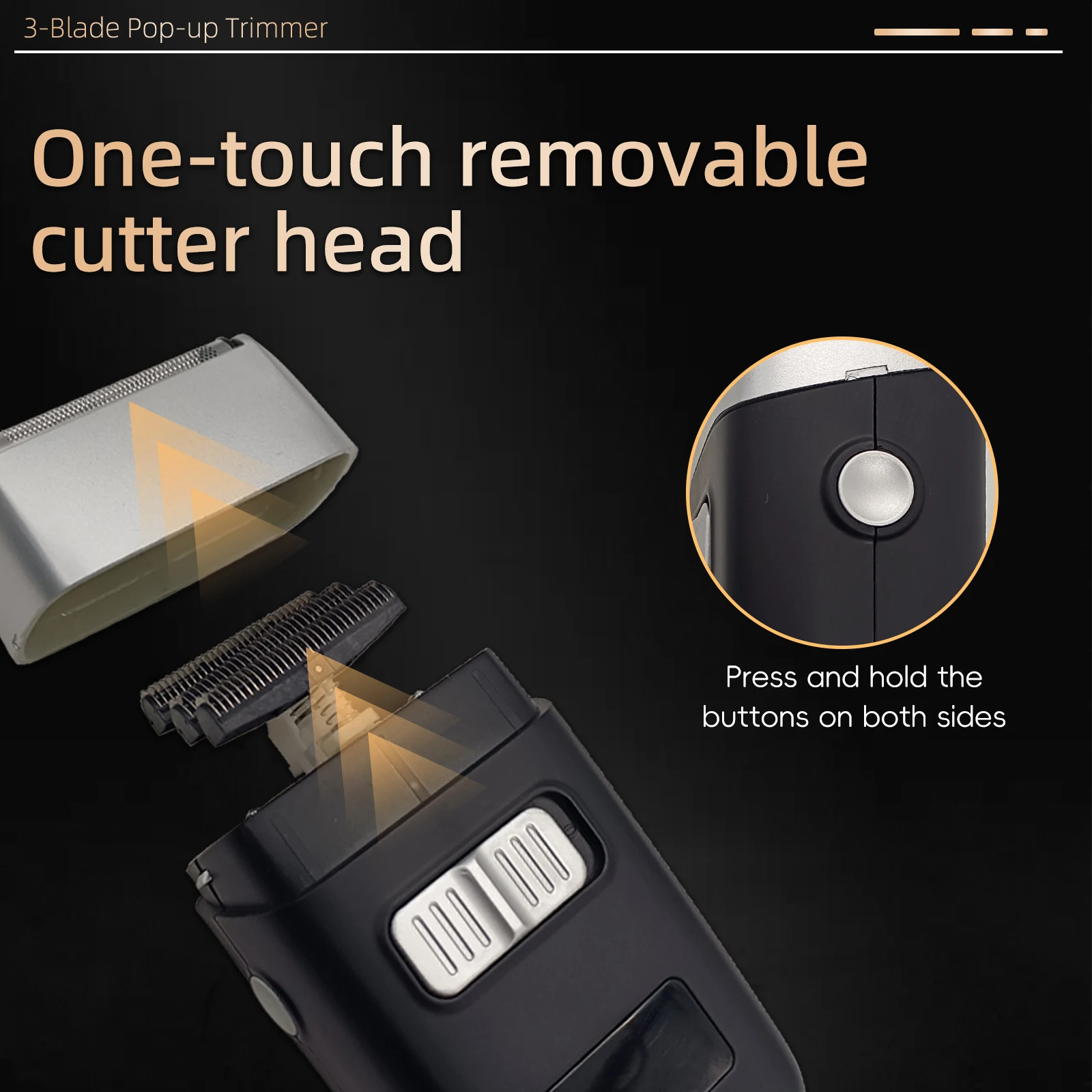 New LED Digital Display high quality triple blades electric man foil shaver electric head shavers razor