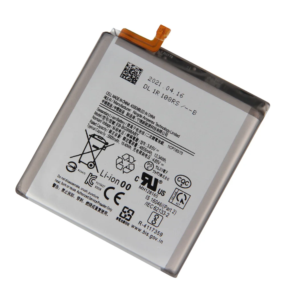 3,85 v 5000mAh, запасная батарея, батарея для Samsung Galaxy S21U S21 ультра EB-BG998ABY телефон батареи 5000 мАч