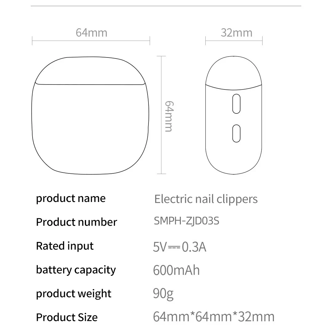 Seemagic New Electric Automatic Kids Nail File Clipper Baby Nail Cutter Portable Electric Child Nail Trimmer