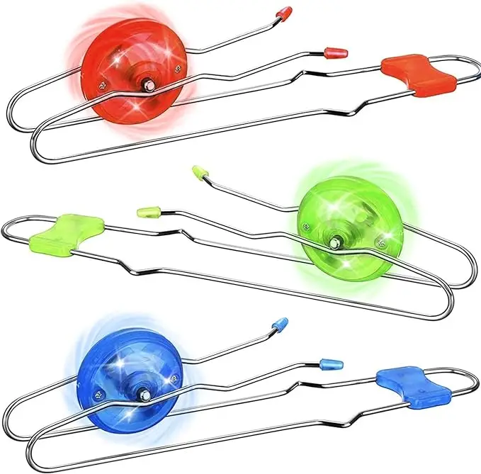 Light Up Glow Magnetic Gyro Wheel  Kids Classic Vintage Trick Yoyo Sensory Fidget Toys Cool Unique Nostalgia Gifts Fun Stocking