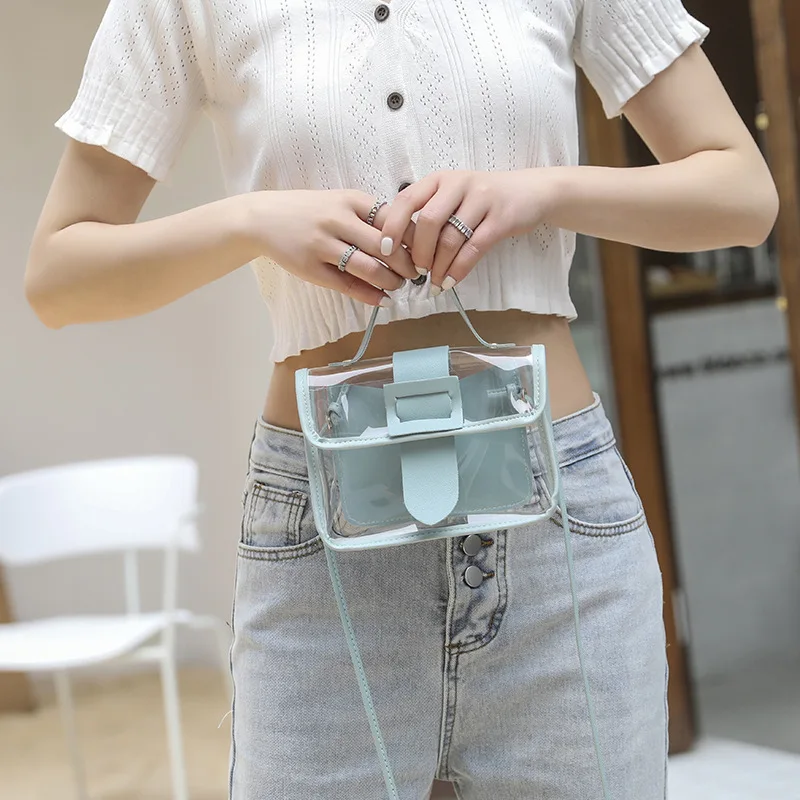 2022 Fashion Women Shoulder Bag Clear Handbags Jelly Clutch Purse Transparent Purses Women Tote Handbags PVC Bag with Handle