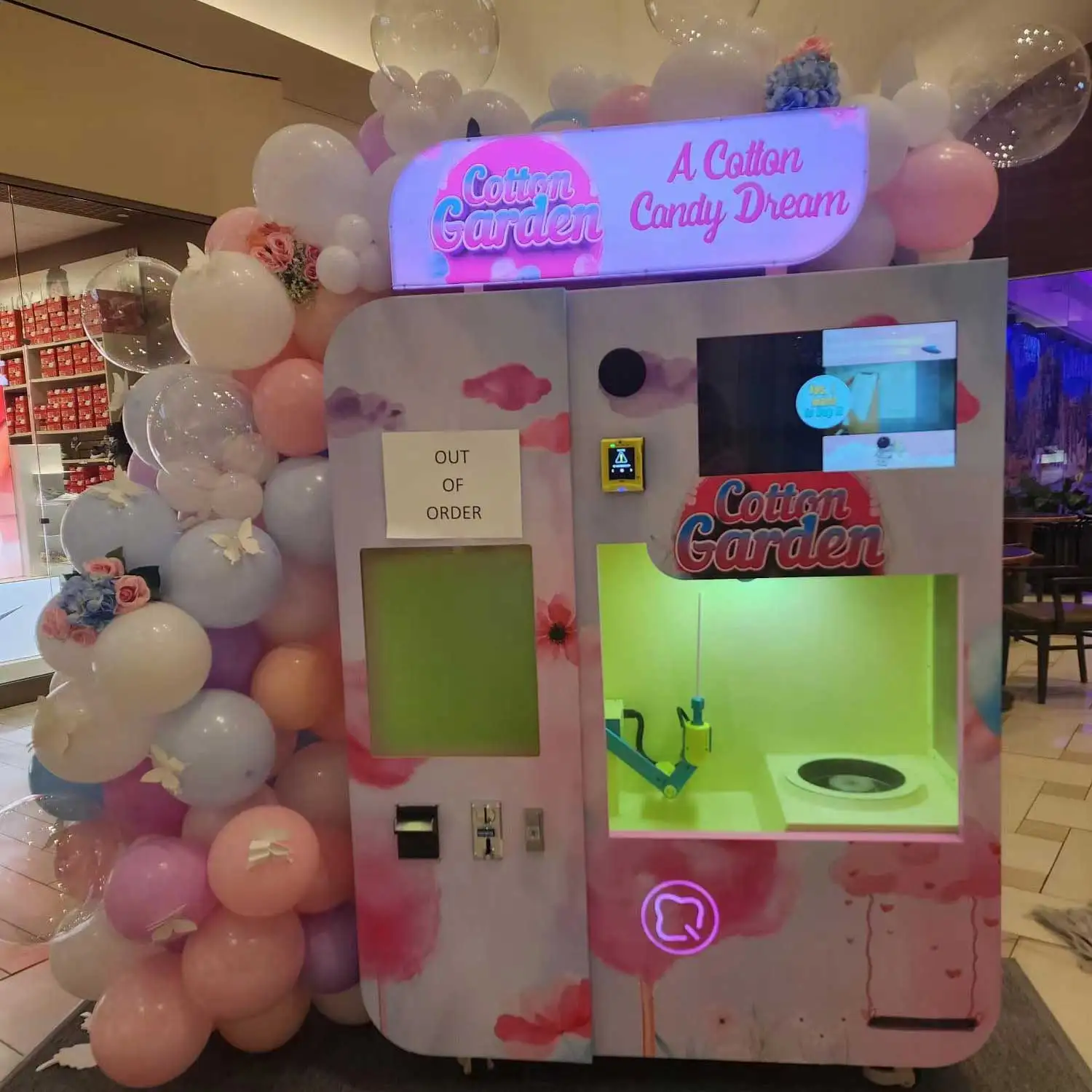 High Profit High Benefit  Low Cost Fully Automatic Cotton Candy Vending Machine Business Vending Machine