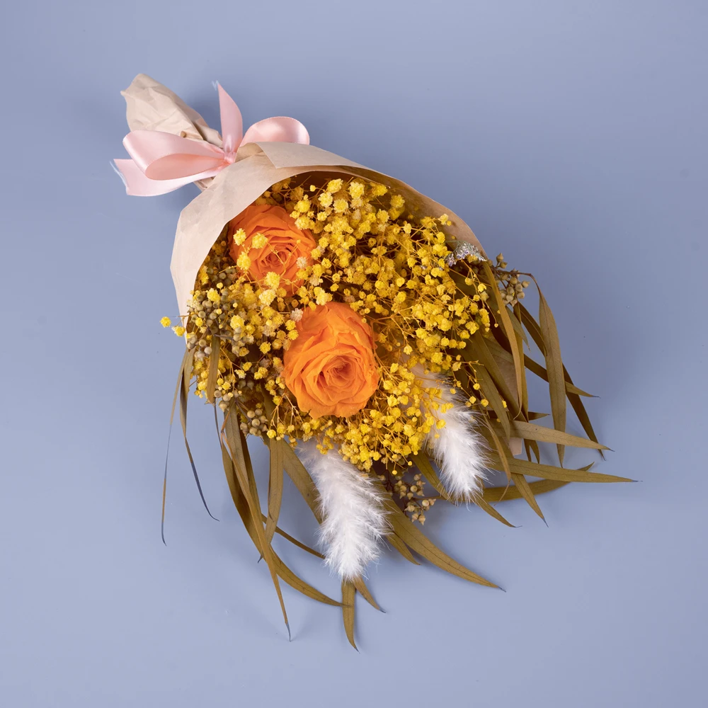 Factory Supply High Quality Custom Bouquets Preserved Bouquets Flower Arrangements for Home Wedding Decoration
