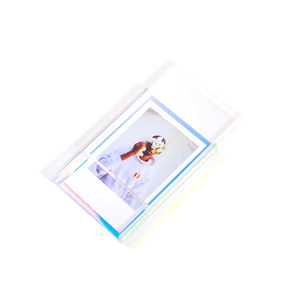 Wholesale Iridescent Mini 2x3 Acrylic Picture Display Polaroid Photo Frame for Tabletop