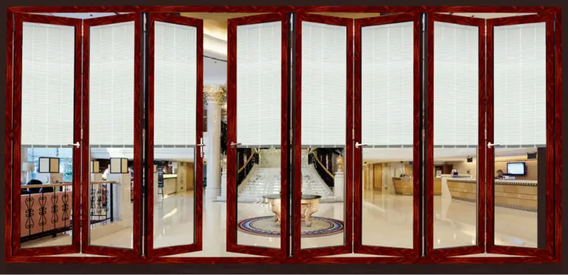 
multi exterior used tempered glass aluminum accordion folding door for commercial 