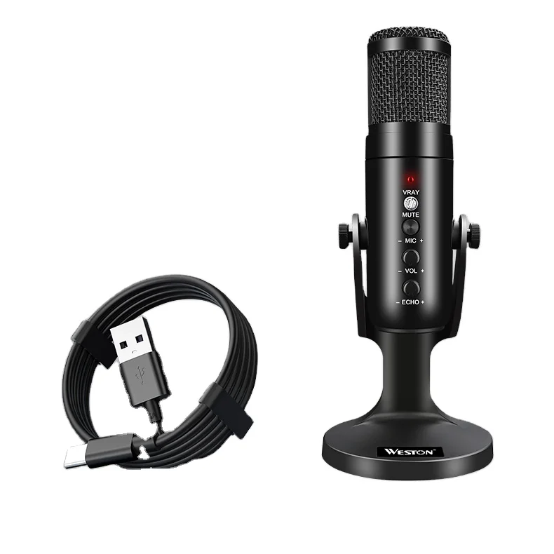 
 WESTON  Computer Wired Usb Microphone Noise Cancelling Portable Wired Microphone Wired Hand held Microphone MU900 Pro  