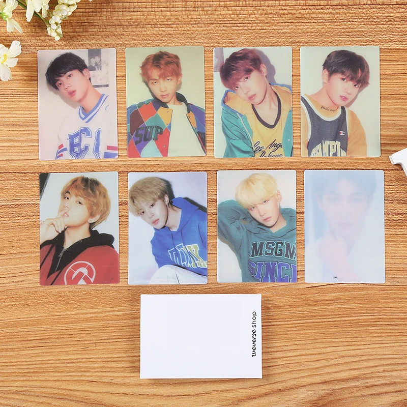 7Pcs/Set KPOP Hot Idol THE BEST Japanese Album Photocards List JK V Jimin Personal Fashion Lomo Cards Postcards Fans Collection