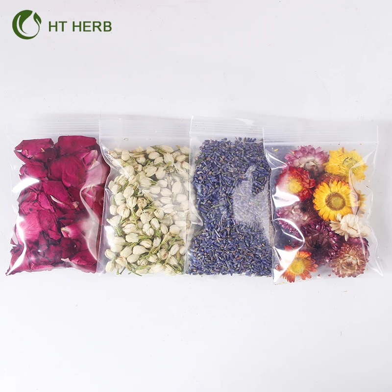 2021 New Design Private Logo Natural Herbal Mixed Dried Decorative Flowers for Bath Candle Resin Soap Material Gift Set Box