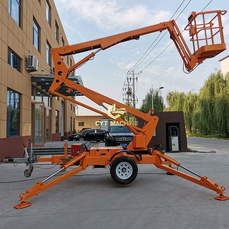 
10m cherry picker towable boom lift /towable boom lift for sale with CE 