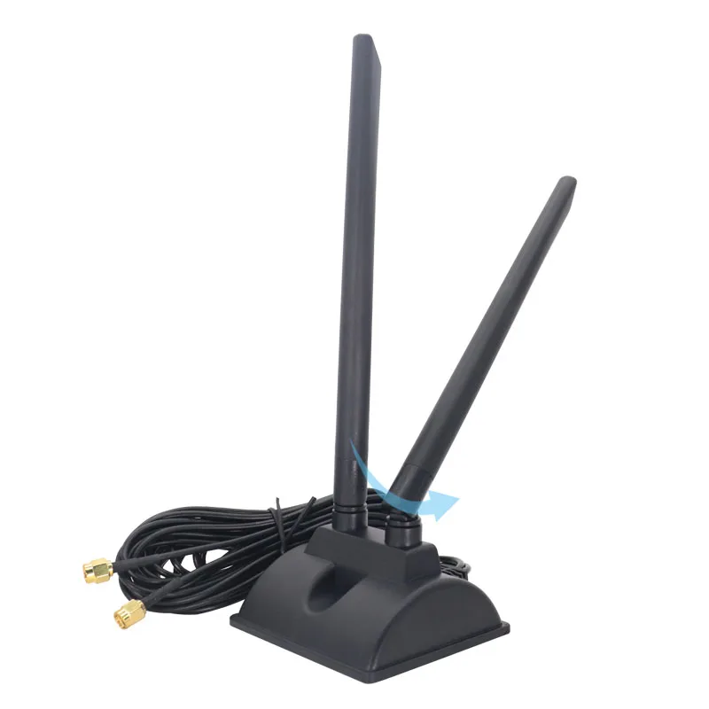 Aerial Factory 2.4G 5.8G High Gain 12dbi Dual band Omni directional WiFi Antenna With Magnetic Bottom
