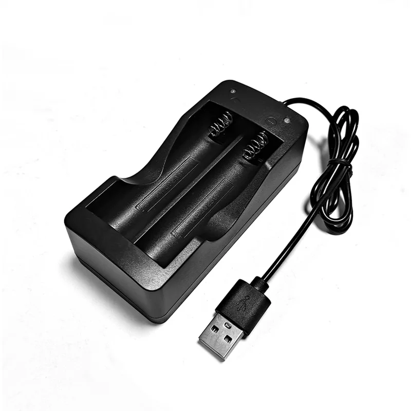 PUJIMAX Universal Dual Slots Battery Charger For 18650 Liion Batteries With USB Cable Electronic Equipment