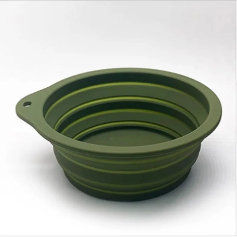 BPA Free Silicone Foldable Durable Pet Bowl Cat Dot Non-Slip Bowl Eco-friendly Slow Feeder Water Dog Bowl forTravel