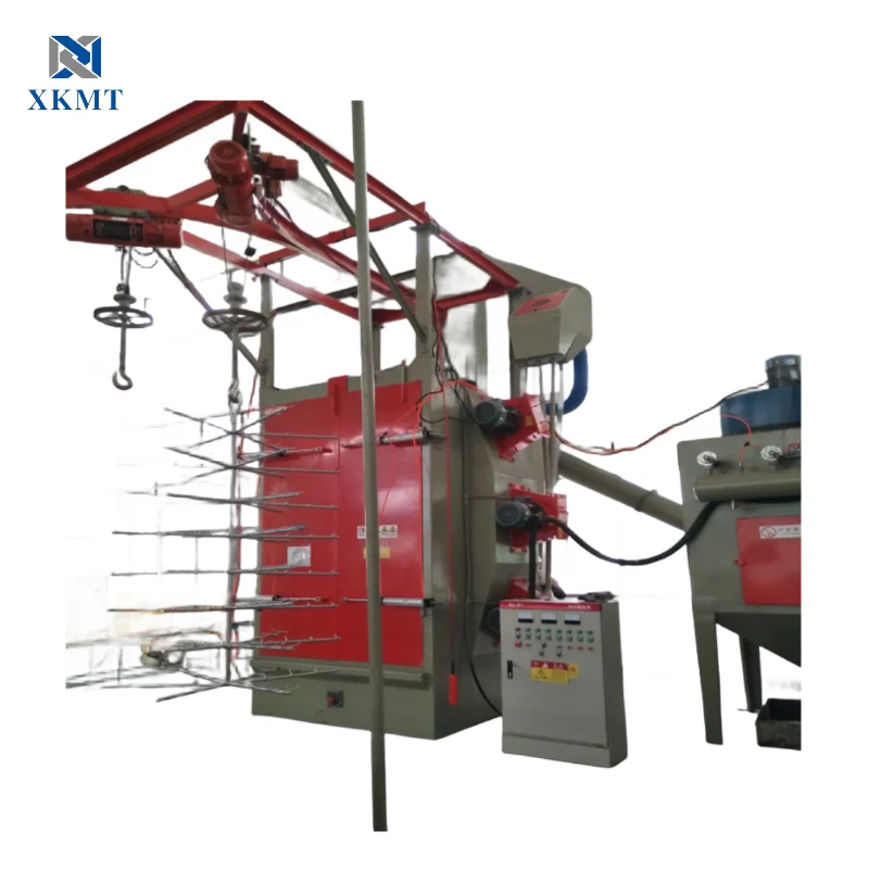 Qingdao Xinke Q37 Series Double Hook Chain Shot Blasting Machine/Spinner Hanger Type Shot Blasting Machine