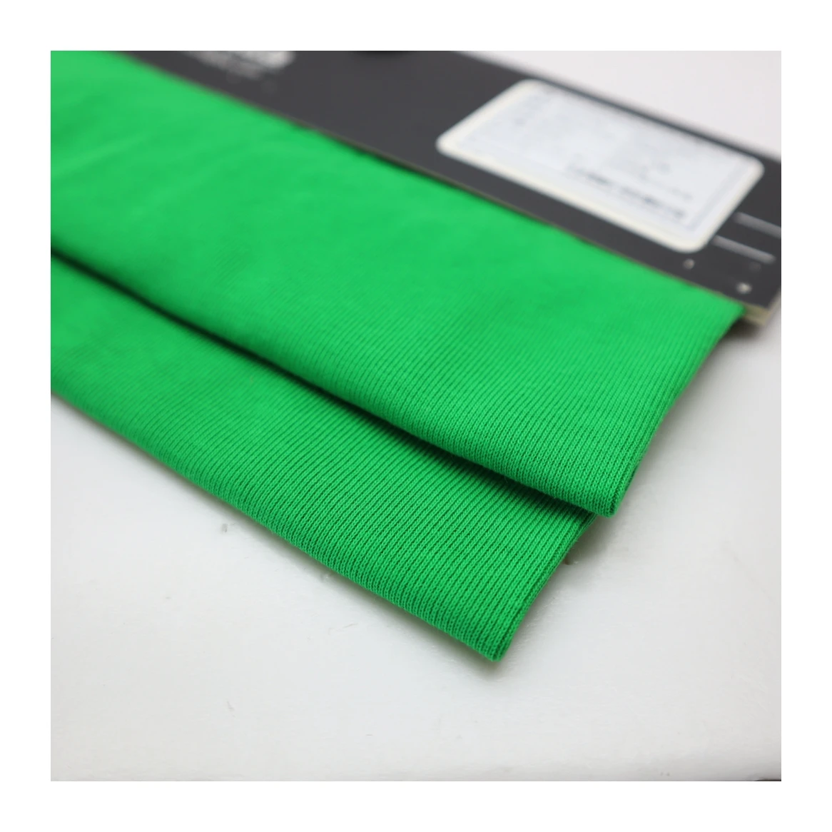 High Quality 100% Cotton 26S 1X1 RIB Cotton for Garment Green Color Stock