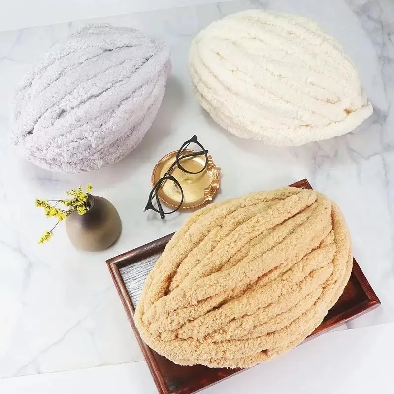 Wholesales Knit Giant Soft Crochet Polyester Hand Knitting Chunky Chenille Thick Jumbo Yarn For Blanket