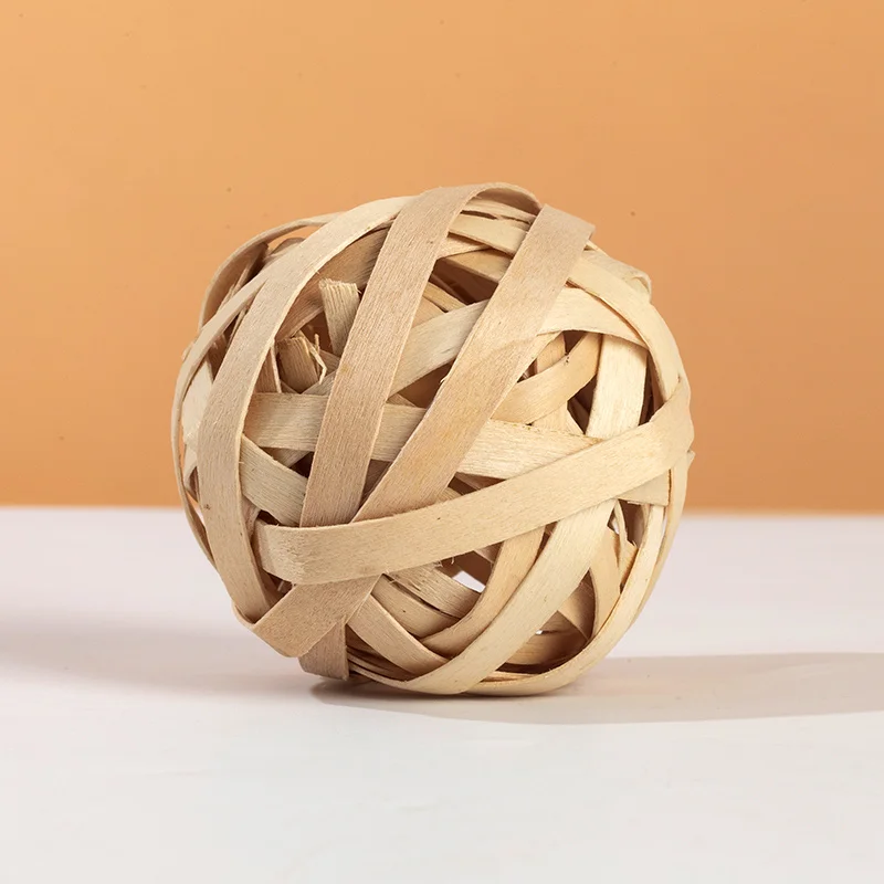 Eco Friendly Pet Chew Toy Rabbit Squirrel Parrot Hamster Grass Rattan Ball