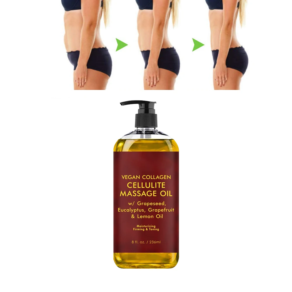 Private label ginger huile essentielle skin firm fat burning men body slimming anti cellulite massage oil