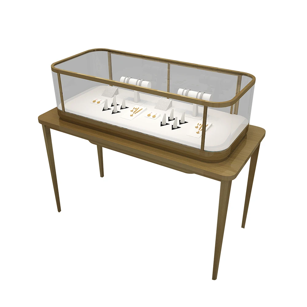 Factory Direct Sale Mdf Showcase Antique-inspired Jewelry Display Cabinet And Museum Minimalist Display Table