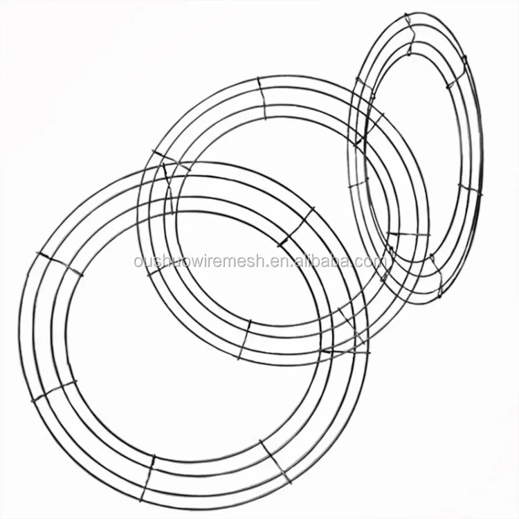 Customize large size artificial flower wreath frames for Christmas door wreath decorations