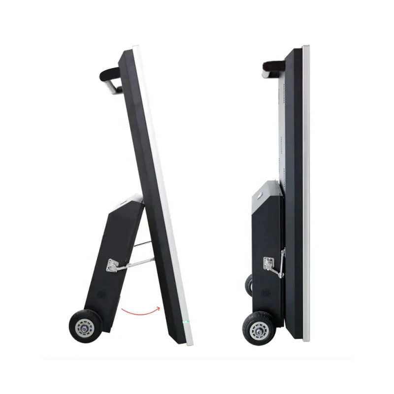 Outdoor 32inch Lcd Portable Advertising board High Brightness 1800 nit Waterproof Movable Kiosk Foldable Battery Digital Signage