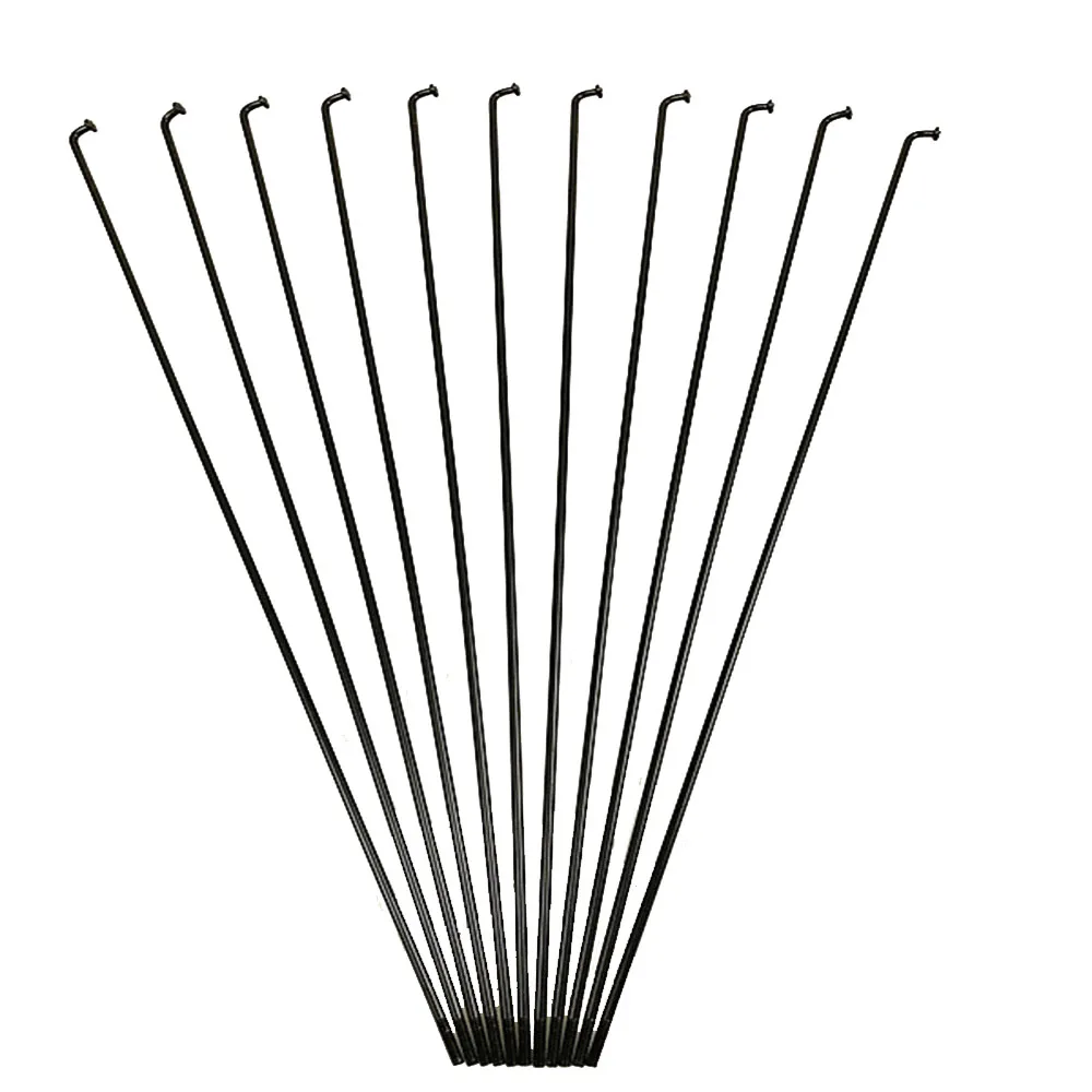 9G/10G/11G/12G/13G/14G black bicycle steel spokes with nipples, high strength durable mountain bike spokes