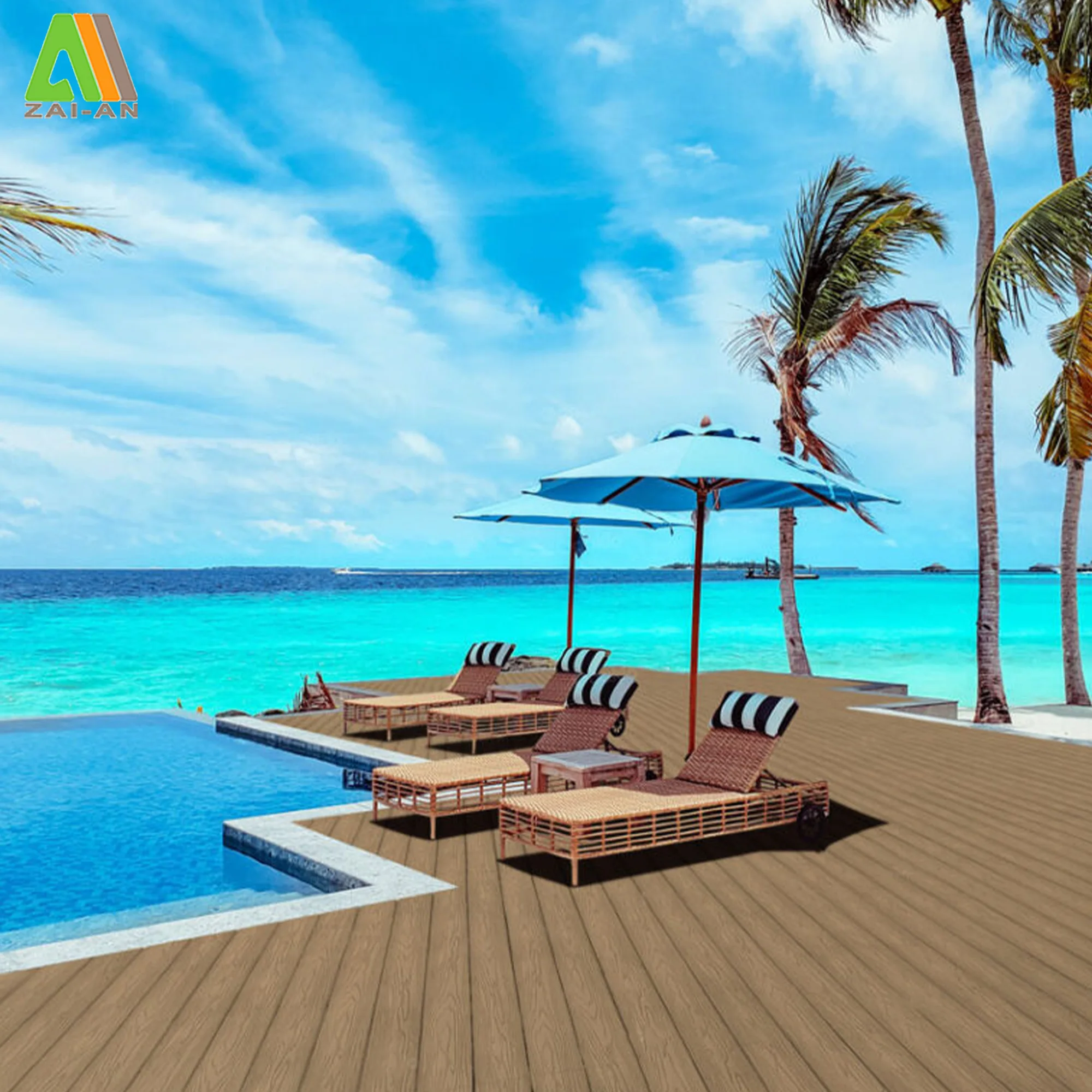 Factory manufacturer wood texture cracking resistant ASA co-extrusion pvc foam decking