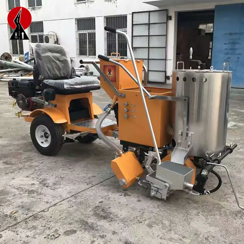 LXD Ride On Driving Type Manual Hand Push Zebra Stripes Pavement Lines Painting Road Marking Machine