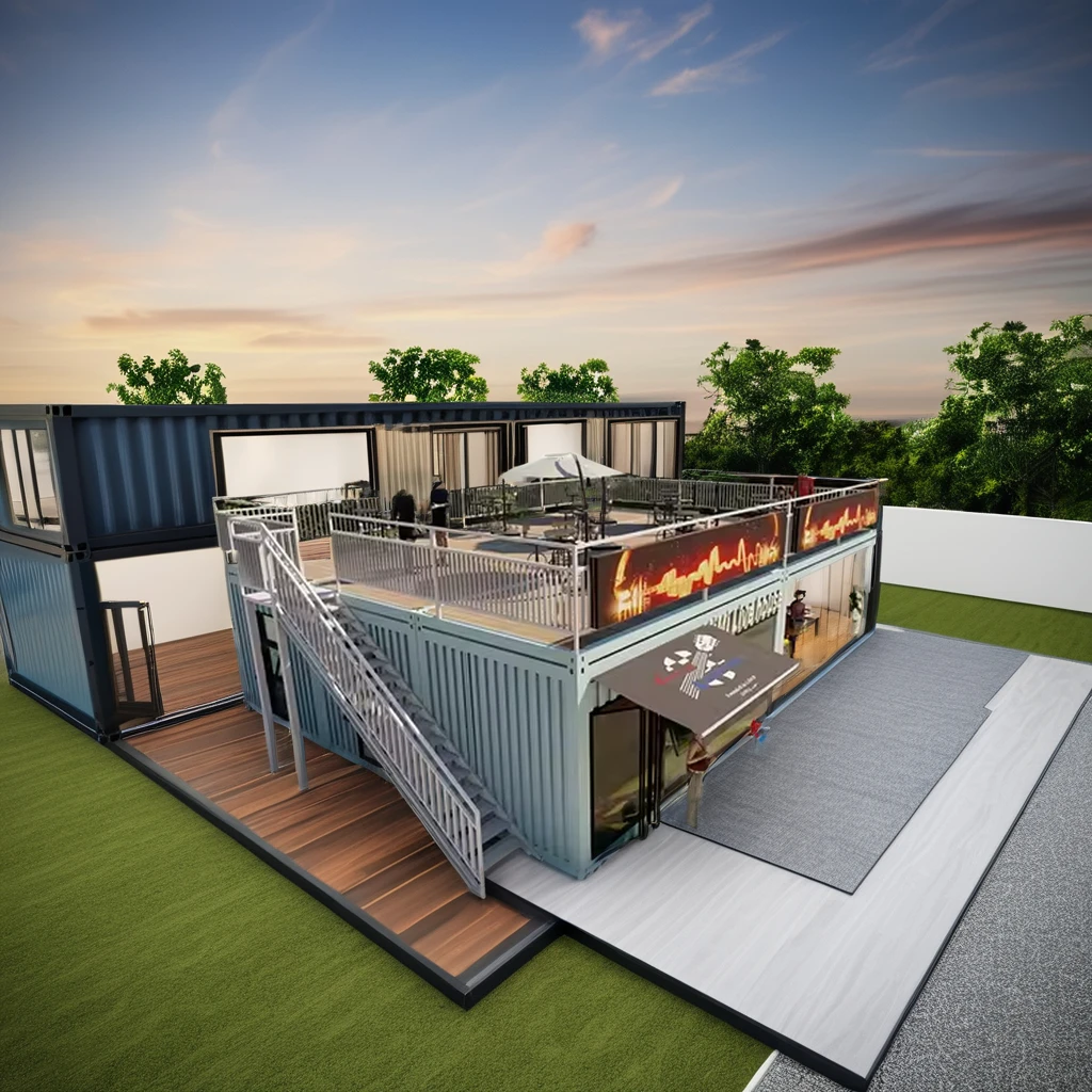 Luxury Operable Restaurants and Shops Low-Cost Mobile Prefabricated Container Houses and Modular Cafe for Urban Use