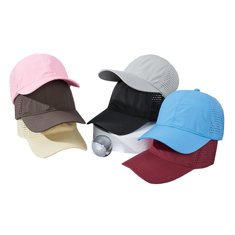 Girl Mens Quickdry Breathable Outdoor Riding Summer Hats Snapback Laser Hole Mesh Sport Baseball Cap