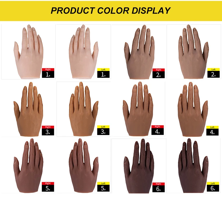 Тренировки искусства ногтя ручной жуткая Реалистичная силиконовая Стразы для ногтей для рук для обучения нанесению акрила практики