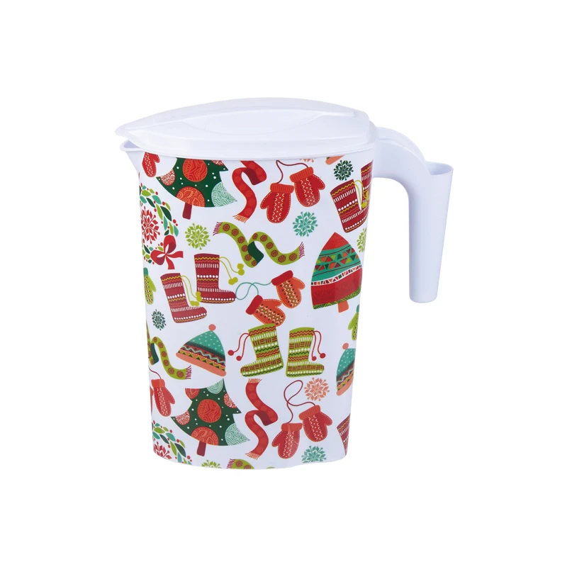 Wholesale Custom Logo Houseware Plastic Pitcher Drinkware Cold Water Jug With Lid and Handle