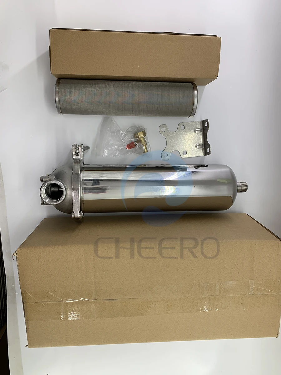 10 Inch / 20 Inch Stainless Steel 304 Housing High Pressure Water Prefilter Liquid Treatment System Water Filter