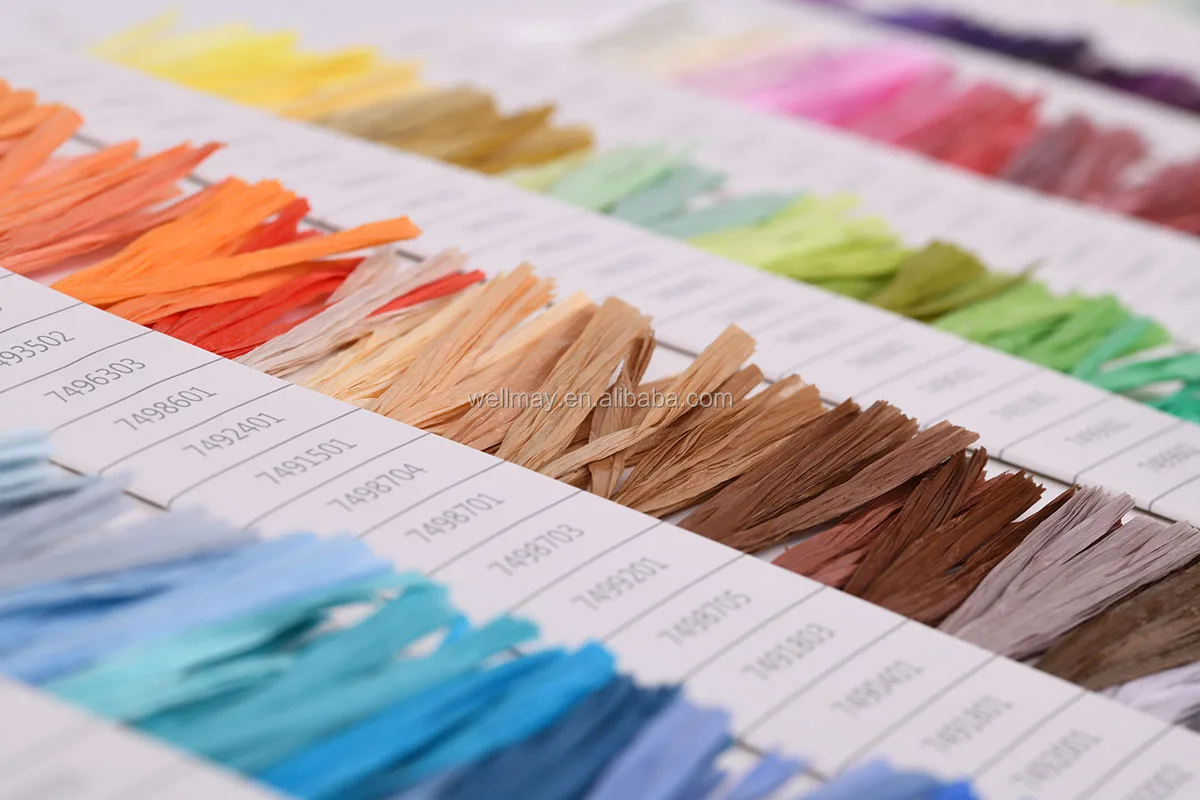 ISPIE Rayon Raffia Pom Pom Bow eco-friendly 3.5CM