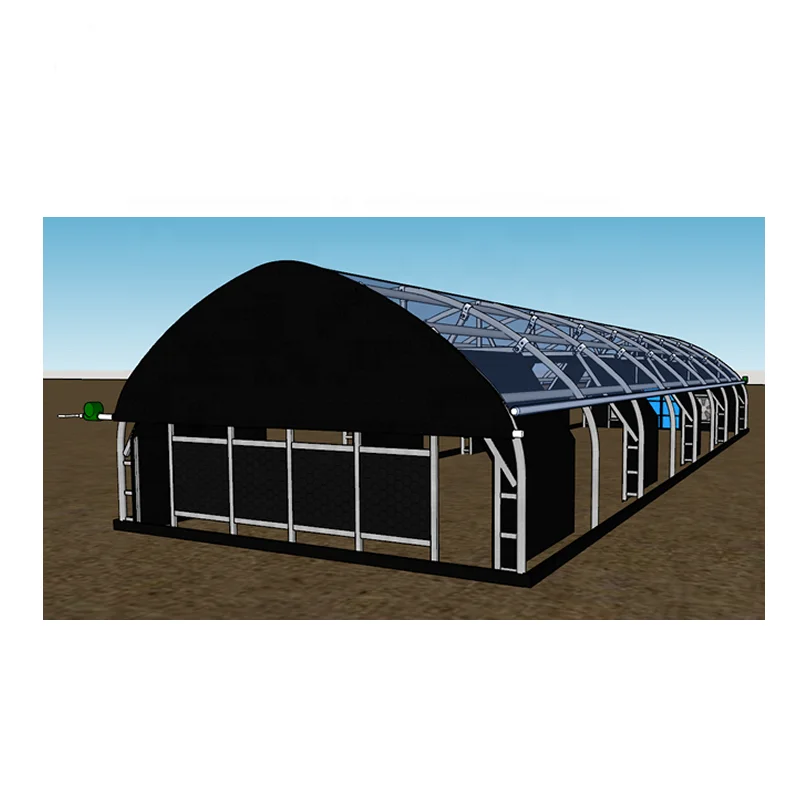 Blackout 100% Light Deprivation Greenhouse Blackout Curtains Greenhouse with Blackout System for Herb Mushroom Vegetable Flower