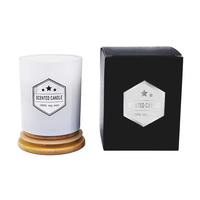 LA07M glass jar candles wholesale luxury private custom label massage scented candle gift set for home decor