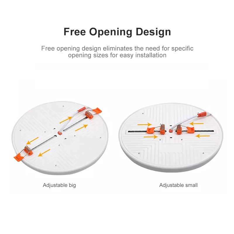 Indoor Panel Lighting Adjustable Recessed Mounted Frameless Round 3D Ceiling Led Panel Lights