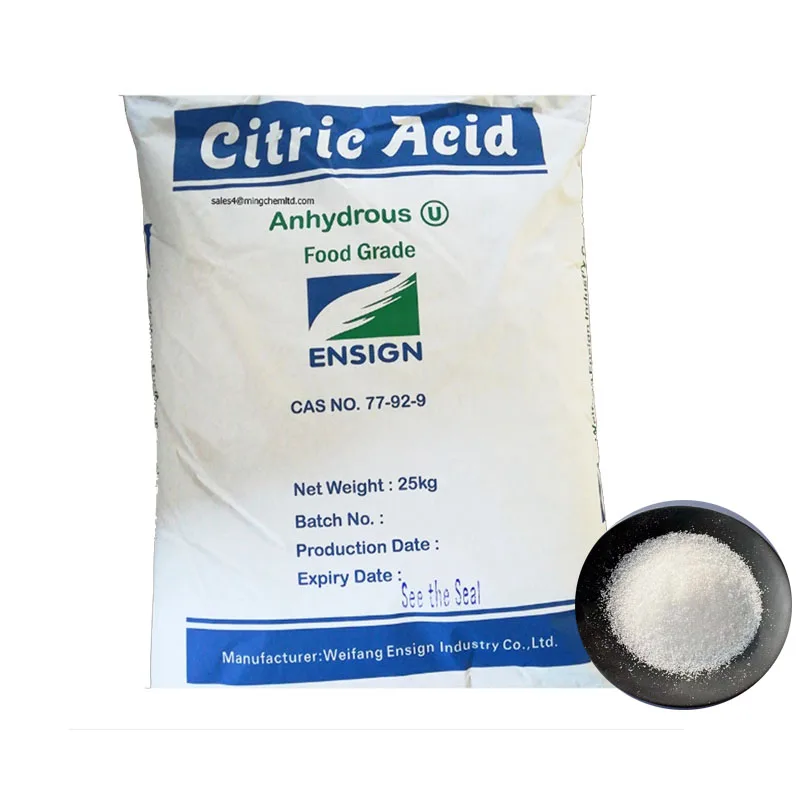 Food Grade Ttca Rzbc Ensign Lemon Star Acidity Regulator 25KGCAS 5949-29-1 77-92-9 Citric Acid Monohydrate Citric Acid Anhydrous