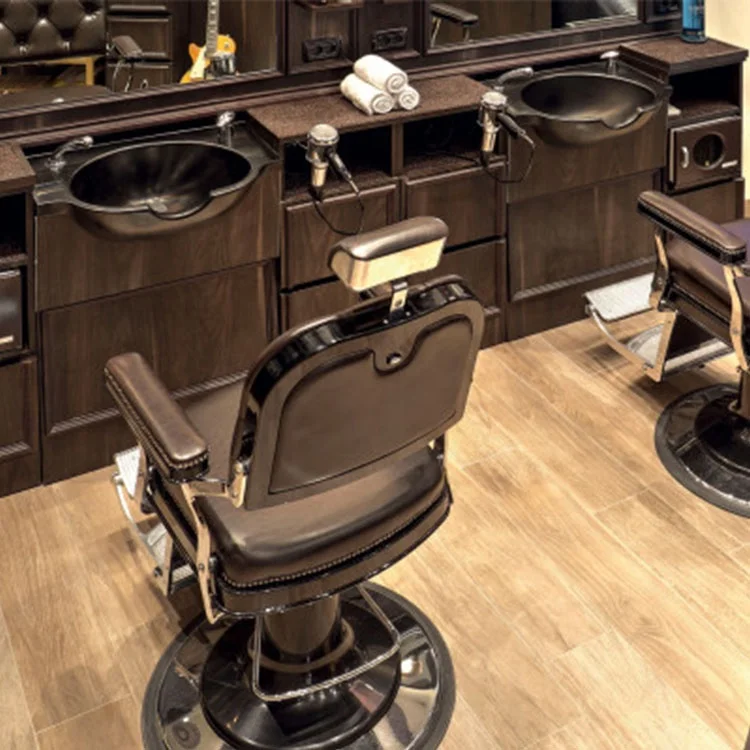 Beauty station salon mirror station with washing bowl