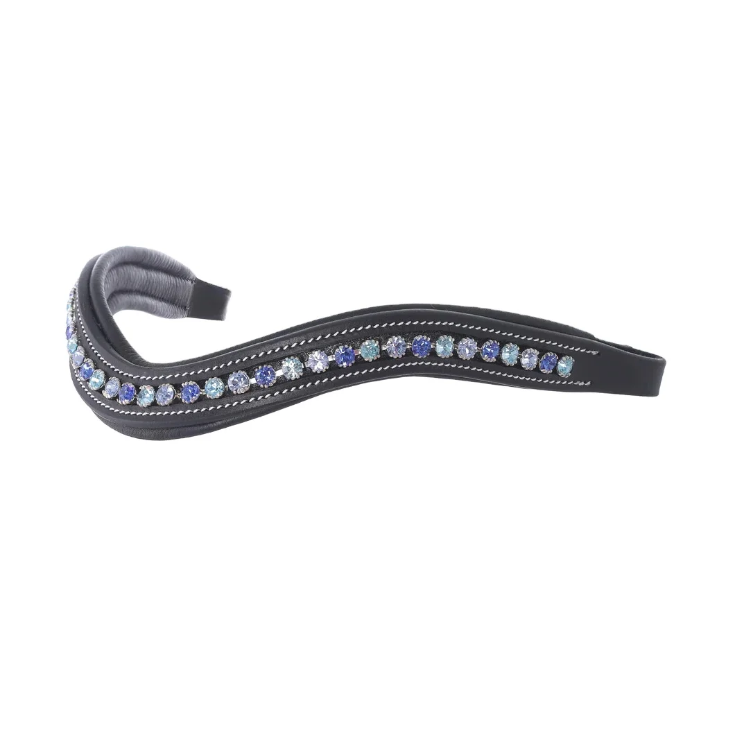 Latest Browbands For Horses In Manufacturing Price High Quality Leather Equestrian Leather Horse Bridles With Crystal Browbands