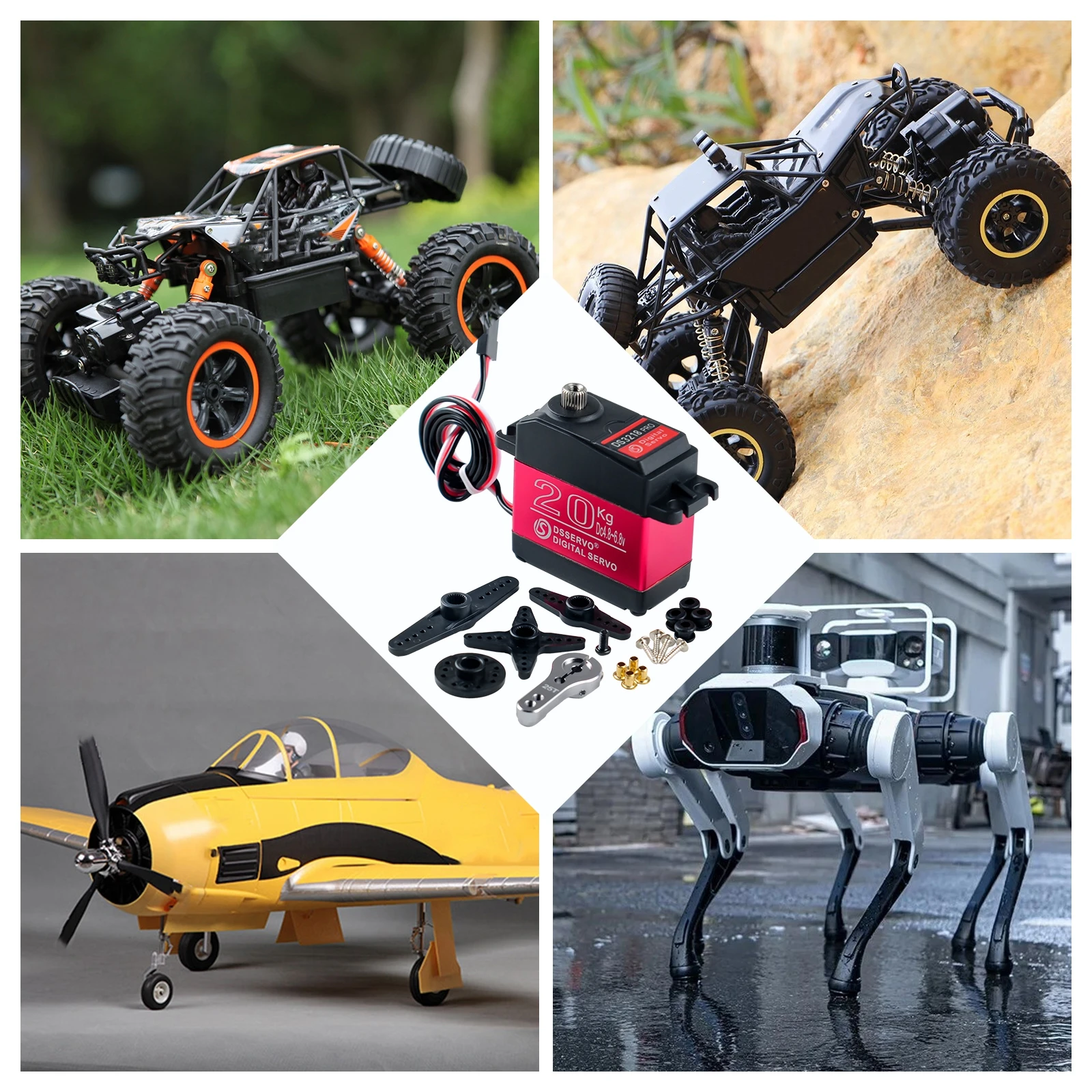 High Speed Metal Gear Digital Servo Waterproof SSG DS3218 Pro Stainless Gear Motor 20KG For 1/8 1/10 1/12 Scale RC Car Robot