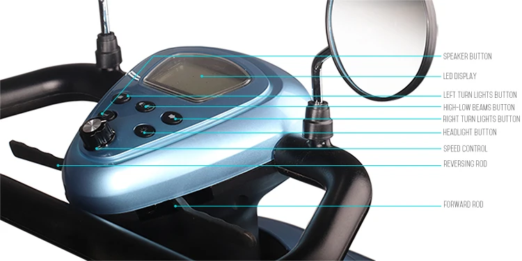 500W mobility electric scooter of 4 wheels