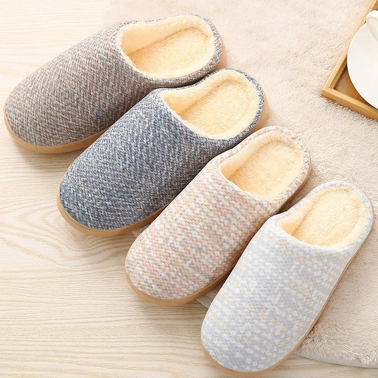 Unisex Fashion Indoor Home Winter Plush Furry Slipper Women Slippers Girl Non-slip Soft Warm House Bedroom Shoes Men Slipper Fur