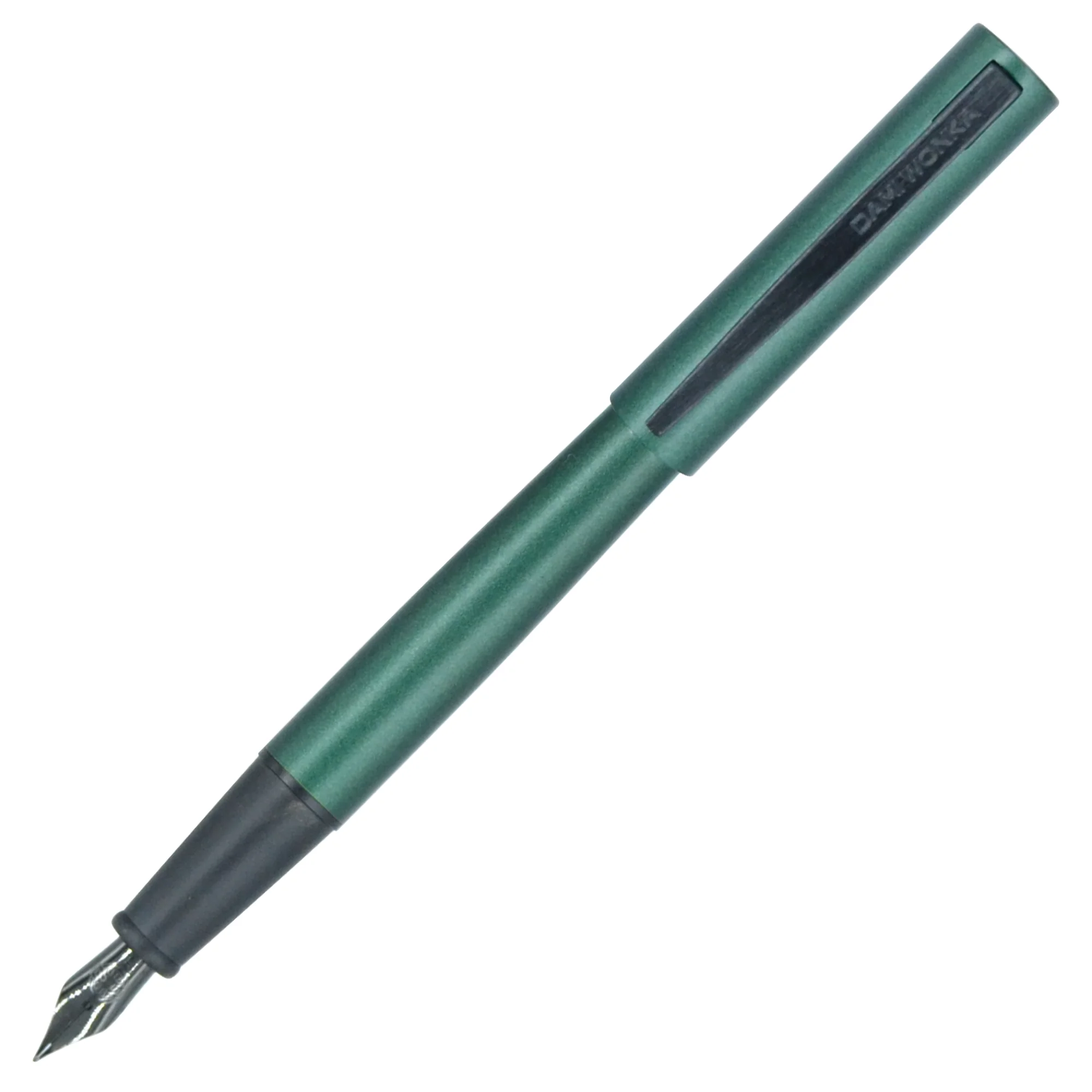 High-end Premium Fountain Pen with Matte Lacquering Green Color Gun-Metal Trim